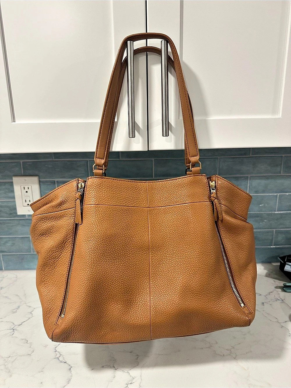 Tory Burch Zip Tote Camel Brown - Picture 2 of 11